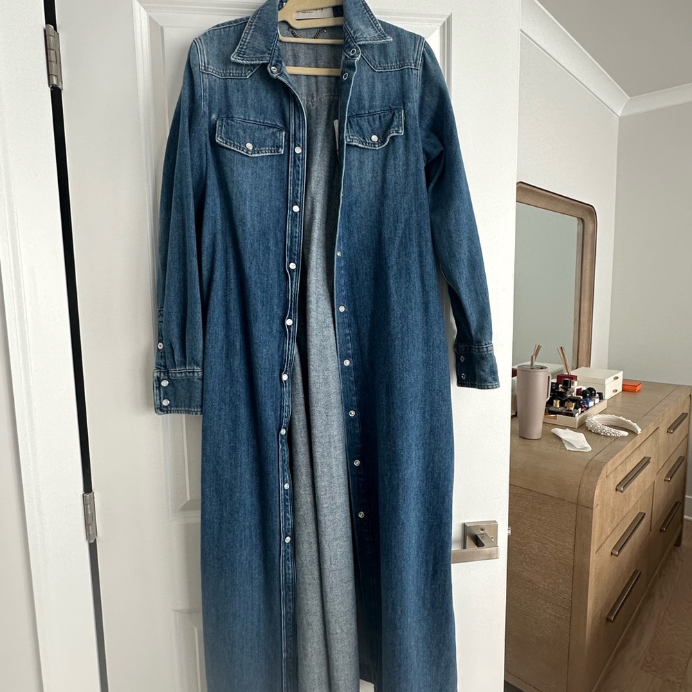 Golden Goose Blue Denim Long Sleeve Dress - Picture 15 of 15